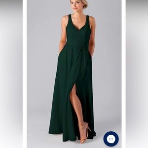 Kennedy Blue “Riley” Bridesmaid Dress.  Forest Green.  Size 10.